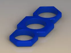 EDC Fidget Spinner -- Mini Ninja Bar Spinner -- Bluegrass.3D
