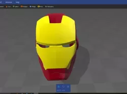 Ironman Helm Face in 2 parts