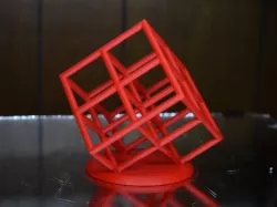 Lattice Cube 3D Printer Torture Test (Overhangs and Dual-Extrusion)