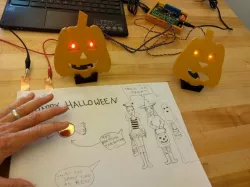 LED-Eyed Pumpkins