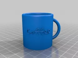 Parametric Mug with label - changable fonts