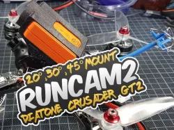 RunCam2 20°, 30°, 45° Mount for Diatone Crusader GT2