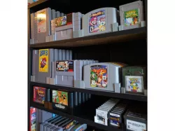 Video Game Cartridge Stands for DVD Shelves