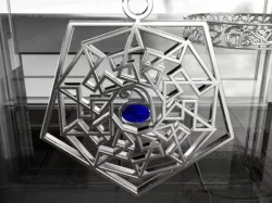 35mm Pentagonal Greek Pattern Pendant