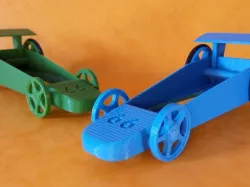 3D printed Rubber Band Car Toy