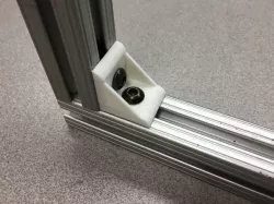90 Degree Brackets for 1 x 1 inch T slotted Frame Extrusion with Half/Full Side Guard