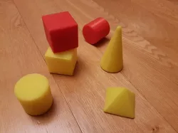 Collection of geometric shape toys