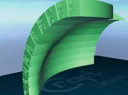 Curved overhang test