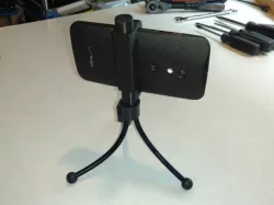 Fully 3D printable phone tripod mount.