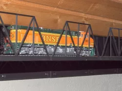 HO model train track wall mount
