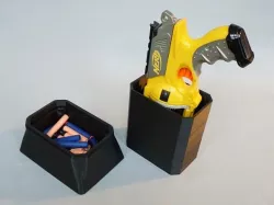 Holster stand with ammo box for Nerf N-Strike Maverick revolver