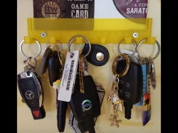 Key Ring Holder with Gift Card Shelf