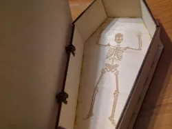 Laser Cut Coffin with Hinges