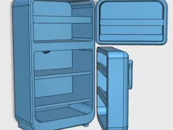Miniature retro fridge