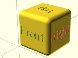 Simple Cube with Words