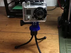 Gopro Tripod mount With Print In Place Nut