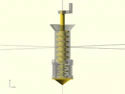 Mini Extruder: Layered Moineau based Pump plus Conical Auger