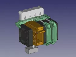 Ridget Extruder Holder Mount for MK8 on Prusa i3 - new with cooling duct
