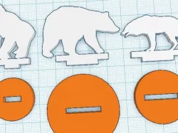 Silhouette Minis - Set 4 - Ape, Bear and Wolf