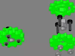 Thumbwheel for jam-nuts (M5)