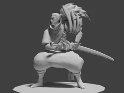 Yasuo detailed stl and craftware with supports