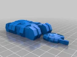 15mm Sci-Fi Alien Grav-APC with Rail Gun revised