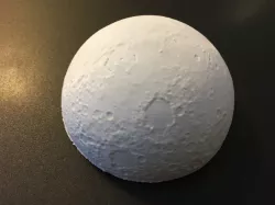 3Dprinted Lunar Phase Clock Moon cut in half