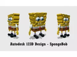 Autodesk 123D Design - SpongeBob SquarePants