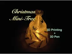 Christmas mini tree - 3D printing & 3D pen