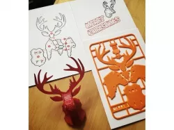 Christmas Reindeer kit card