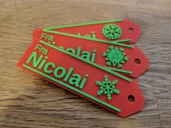 Gift tag with snowflake