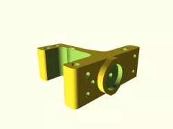 K8200/3DRAG extruder core with flex support and slot mount base