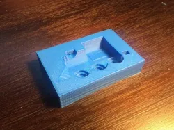 Mold of a toy train