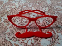 mustache glasses