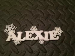 name ALEXIE with snowflakes