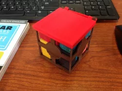 Puzzle cube container