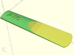 Reed for Saxophone/Clarinet parametric model