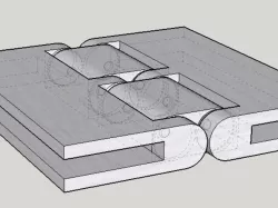 Reversible Hinge for cardboard box 4mm