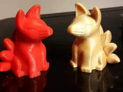 seven tailed fox by BS3 with supports for tails