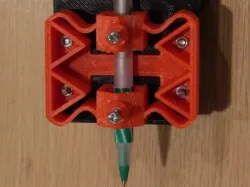 Springy pen holder for 3D printer / CNC, with software