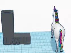 unicorn and toothbrush holder