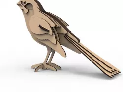 Bird ready for lasercut (DXF files)