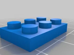 Flat lego brick