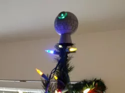 Lighted Death Star Christmas Tree Topper