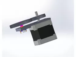 Stepper motor with rotary encoder