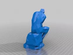 500 poly Thinker Rodin
