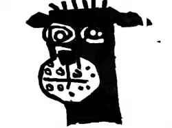 basquiat dog stamp