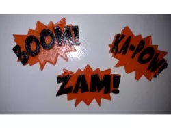 Comic Book fighting word Fridge Magnets