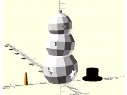 Customizable Snowman with "LED Tealight"