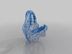 Dinosaur Head Wireframe